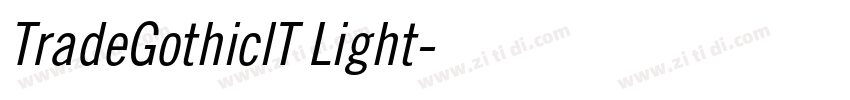 TradeGothiclT Light字体转换